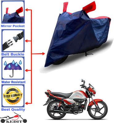 KEDIT Two Wheeler Cover for Hero(Splendor I Smart, Red, Blue)