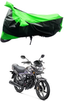 Ascension Two Wheeler Cover for Honda(CB Shine, Green, Black)