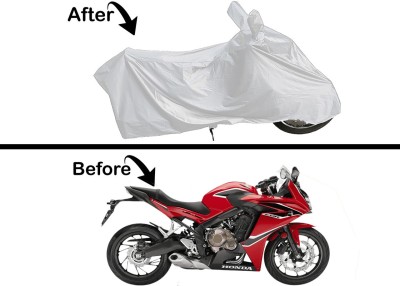 Archistylo Waterproof Two Wheeler Cover for Honda(CBR650R, Silver)