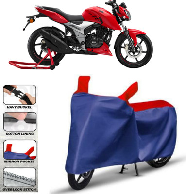 WMIZEXA Two Wheeler Cover for TVS(Apache RTR 160 4V, Red)