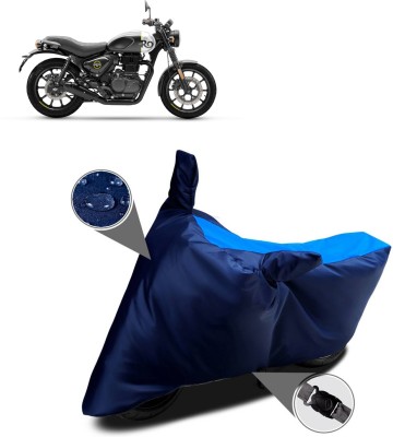 DeepShakshi AUTOMOTIVE Two Wheeler Cover for Royal Enfield(Hunter 350, Blue, Black)