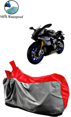 APNEK Waterproof Two Wheeler Cover for Yamaha(YZF R1M, Grey, Red)