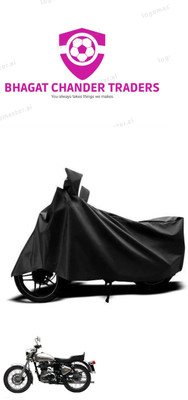 bhagat chander traders Waterproof Two Wheeler Cover for Royal Enfield(Bullet, Black)