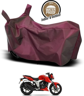 SEBONGO Waterproof Two Wheeler Cover for TVS(Apache RTR 160 4V, Maroon)