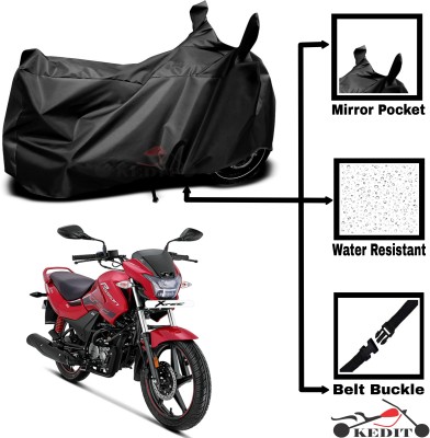 KEDIT Two Wheeler Cover for Hero(Passion Pro i3S, Black)