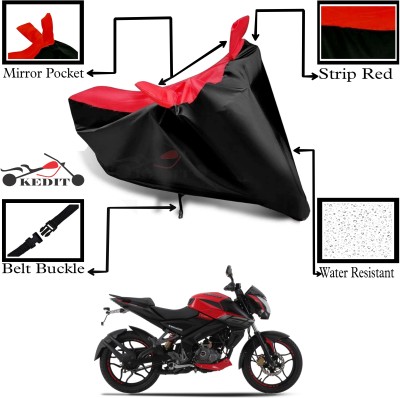 KEDIT Two Wheeler Cover for Bajaj(Pulsar NS-160, Red, Black)