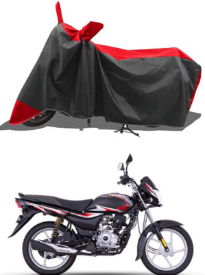 Mdstar Waterproof Two Wheeler Cover for Bajaj(Platina 110, Grey, Red)