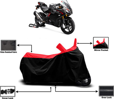 Amexride Two Wheeler Cover for TVS(Apache RTR 310, Red)