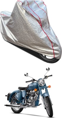 PAGORA Waterproof Two Wheeler Cover for Royal Enfield(Classic Squadron, Silver)