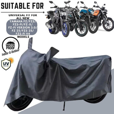 MADAFIYA Waterproof Two Wheeler Cover for Yamaha, Universal For Bike(FZ-S, Grey)