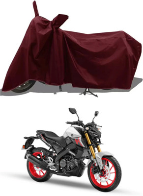 Mdstar Waterproof Two Wheeler Cover for Yamaha(MT-15 BS6, Maroon)