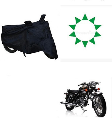 DeepShakshi AUTOMOTIVE Waterproof Two Wheeler Cover for Royal Enfield(Electra Delux, Black)