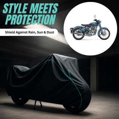 AUCTIMO Two Wheeler Cover for Royal Enfield(Classic 500, Multicolor)