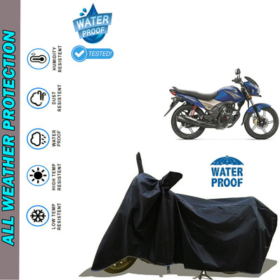AutoGalaxy Waterproof Two Wheeler Cover for Honda(CB Shine SP, Black)