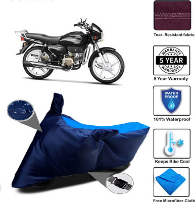 MISSION COLLECTION Waterproof Two Wheeler Cover for Hero(Splendor Plus, Blue)