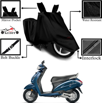 KEDIT Two Wheeler Cover for Universal For Bike(Activa 125, Black)