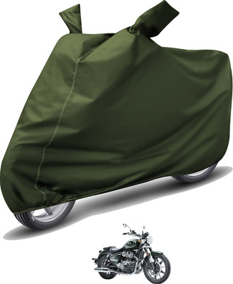 Auto Hub Waterproof Two Wheeler Cover for Royal Enfield(Meteor, Green)