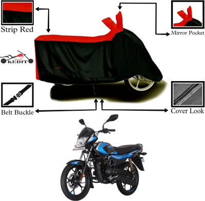 AASHTIK MART Two Wheeler Cover for Bajaj(Platina 110 H-Gear, Red, Black)