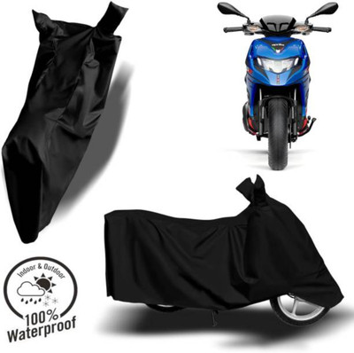 RAAMKM Waterproof Two Wheeler Cover for Hero, Honda, Royal Enfield, TVS(Flame SR125, Black)