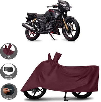 WMIZEXA Waterproof Two Wheeler Cover for TVS(Apache RTR 180, Maroon)