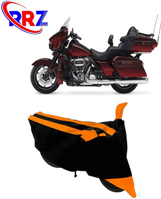 RRZ Waterproof Two Wheeler Cover for Harley Davidson(CVO Limited, Black, Orange)