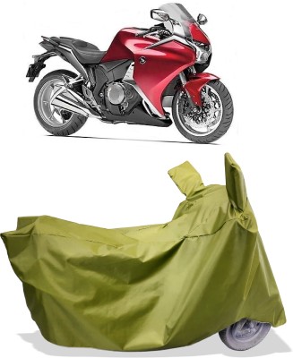 Amexride Two Wheeler Cover for Honda(VFR 1200F, Maroon)