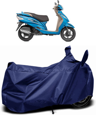 Mdstar Waterproof Two Wheeler Cover for TVS(Wego, Blue)
