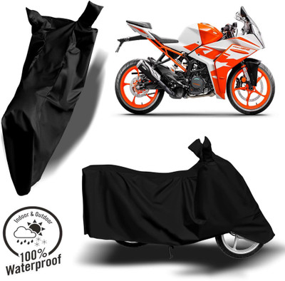 ROYAL AUTO MART Waterproof Two Wheeler Cover for KTM(RC 125, Black)