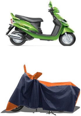 SUGASHRI Waterproof Two Wheeler Cover for Mahindra(Rodeo RZ, Orange, Blue)