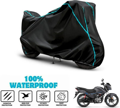 ANTHUB Waterproof Two Wheeler Cover for Hero(Glamour i3s, Black)