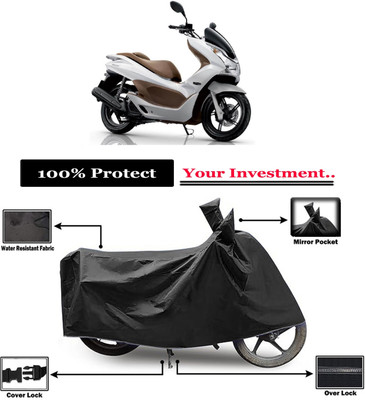 Amexride Two Wheeler Cover for Honda(PCX 125, Black)