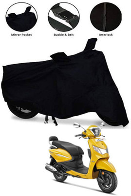 Mdstar Waterproof Two Wheeler Cover for Hero(Motocorp Electric Scooter, Black)