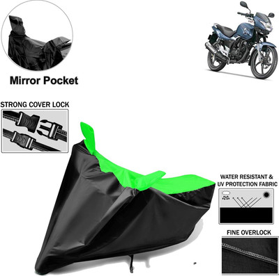 aksmit Waterproof Two Wheeler Cover for Suzuki(GS 150R, Black, Green)