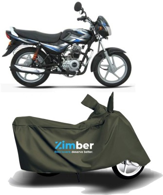 ZIMBER Two Wheeler Cover for Bajaj(CT100, Green)