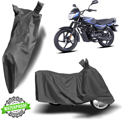 ROYAL AUTO MART Waterproof Two Wheeler Cover for Bajaj(CT110, Grey)