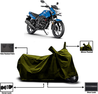 Amexride Two Wheeler Cover for Honda(CB Unicorn 160, Green)