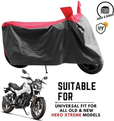 ZAQE Waterproof Two Wheeler Cover for Hero(Xtreme, Grey, Red)
