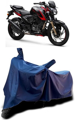 AASHTIK MART Two Wheeler Cover for TVS(Apache RTR 200, Blue)