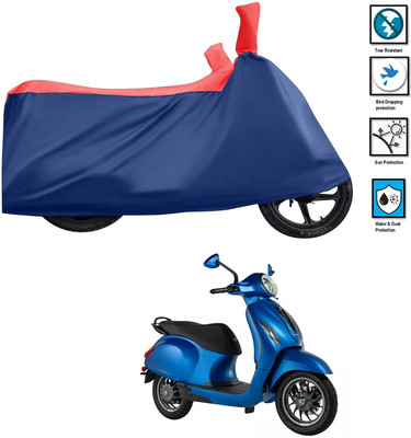 CODOKI Waterproof Two Wheeler Cover for Bajaj(Chetak, Red)