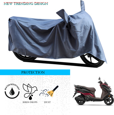 ANTHUB Waterproof Two Wheeler Cover for Suzuki(Burgman Street, Grey)