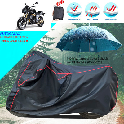 AutoGalaxy Waterproof Two Wheeler Cover for Mahindra(Mojo UT 300, Black)