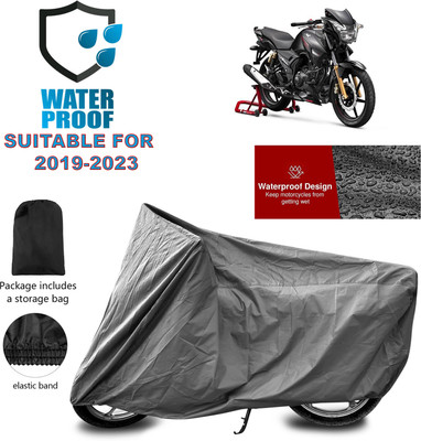 PAGORA Waterproof Two Wheeler Cover for TVS(Apache 150, Grey)
