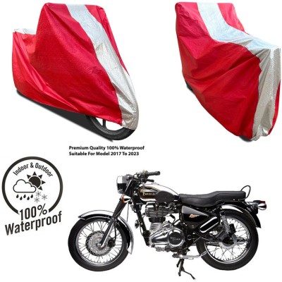 AUTOCAD Waterproof Two Wheeler Cover for Yamaha(Fazer 25 BS6, Silver, Red)