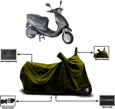Amexride Two Wheeler Cover for Avon(E Star, Green)