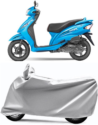 XOCAVO Two Wheeler Cover for TVS(Wego, Silver)