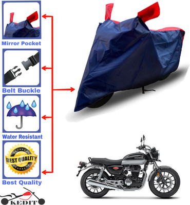 KEDIT Two Wheeler Cover for Honda(Hness CB350, Red, Blue)
