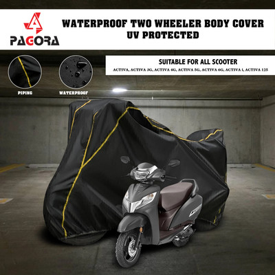 PAGORA Waterproof Two Wheeler Cover for Honda(Activa 125, Black)