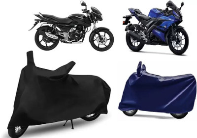 Tritika Two Wheeler Cover for Honda(SP 125, Black, Blue)