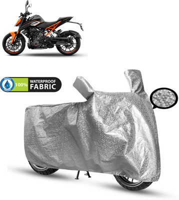 PAGORA Waterproof Two Wheeler Cover for KTM(250 Duke, Silver)