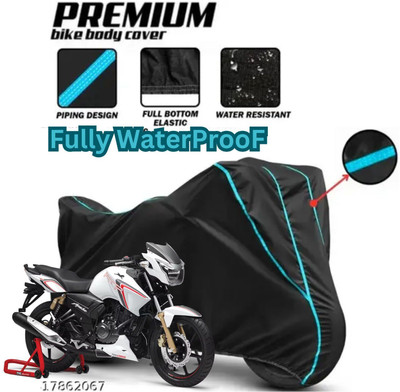 AutoGalaxy Waterproof Two Wheeler Cover for TVS(Apache RTR 160, Black)